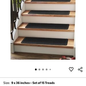 Elegant Black Stair Treads - Set of 15